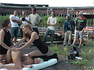 blond ass-fuck fisted and whipped outdoor